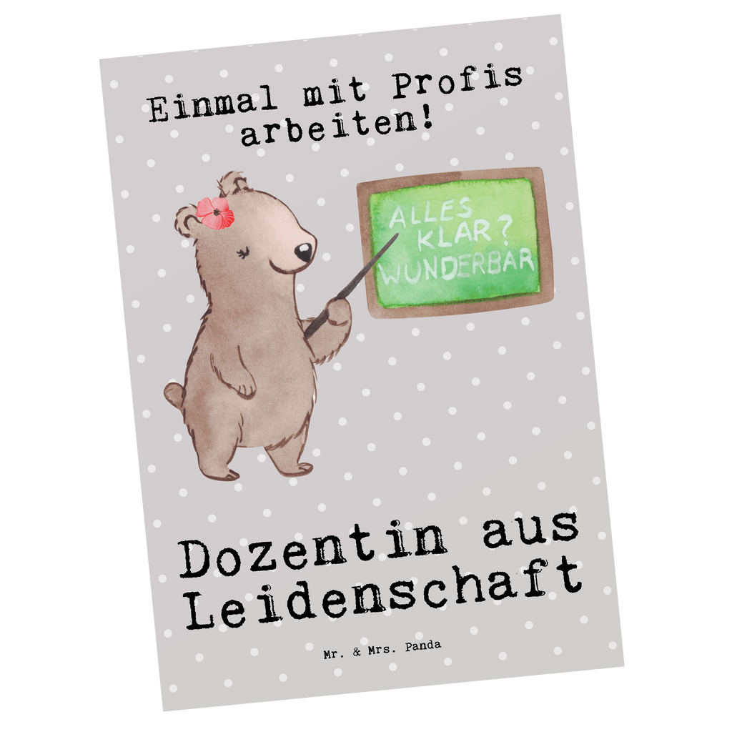 Postkarte Dozentin aus Leidenschaft Geschenkkarte, Grußkarte, Karte, Einladung, Ansichtskarte, Geburtstagskarte, Einladungskarte, Dankeskarte, Beruf, Ausbildung, Jubiläum, Abschied, Rente, Kollege, Kollegin, Geschenk, Schenken, Arbeitskollege, Mitarbeiter, Firma, Danke, Dankeschön, Dozentin, Professorin, Universität, Vorlesung, Tutorin, Akademikerin, Uni, Unterricht