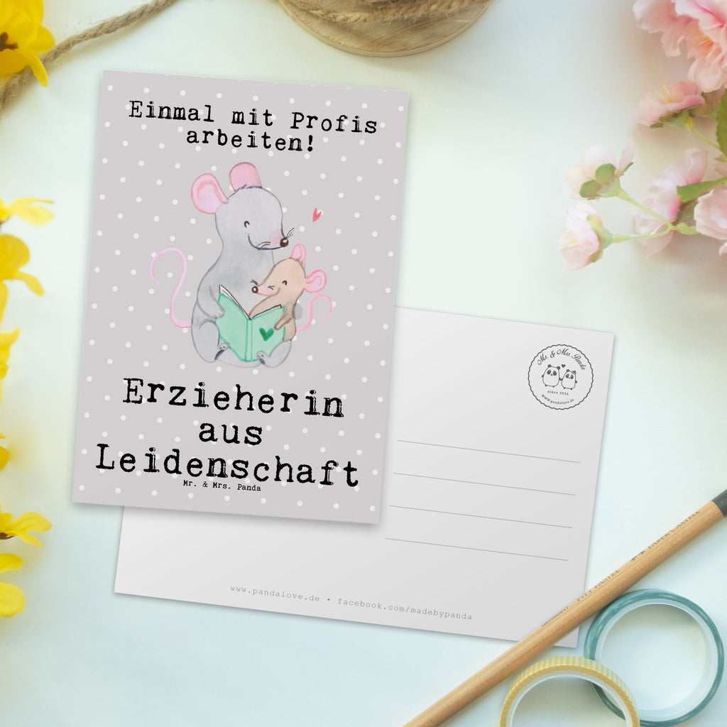 Postkarte Erzieherin aus Leidenschaft Geschenkkarte, Grußkarte, Karte, Einladung, Ansichtskarte, Geburtstagskarte, Einladungskarte, Dankeskarte, Beruf, Ausbildung, Jubiläum, Abschied, Rente, Kollege, Kollegin, Geschenk, Schenken, Arbeitskollege, Mitarbeiter, Firma, Danke, Dankeschön, Erzieherin, Kindergärtnerin, Pädagogin, Abschiedsgeschenke Kindergarten