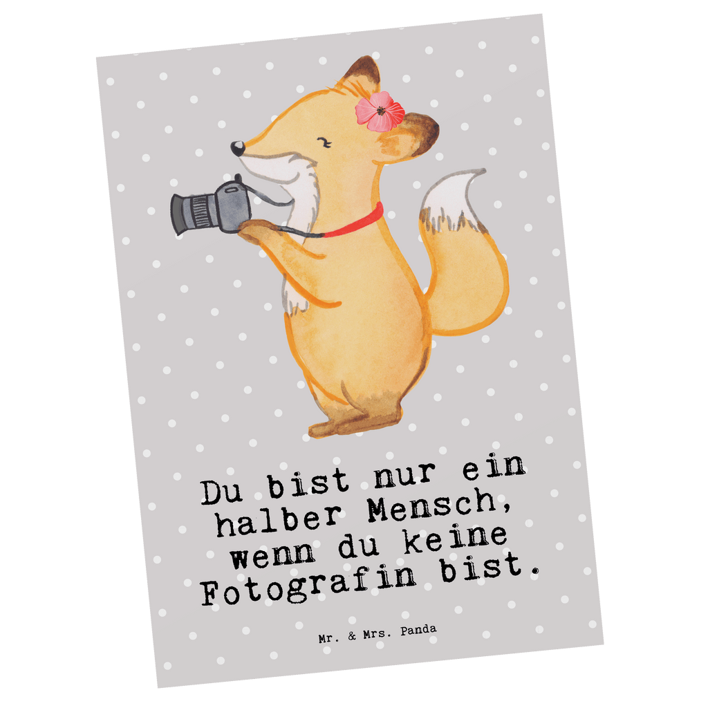 Postkarte Fotografin mit Herz Geschenkkarte, Grußkarte, Karte, Einladung, Ansichtskarte, Geburtstagskarte, Einladungskarte, Beruf, Ausbildung, Jubiläum, Abschied, Rente, Kollege, Kollegin, Geschenk, Schenken, Arbeitskollege, Mitarbeiter, Firma, Danke, Dankeschön, Fotografin, Fotoreporterin, Hobbyfotografin, Hochzeitsfotografin, Fotografie, Profi Fotografin