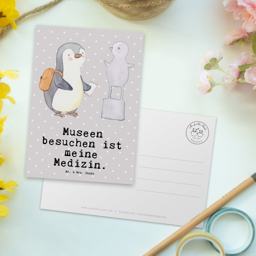 Postkarte Pinguin Museum besuchen Medizin Geschenkkarte, Grußkarte, Karte, Einladung, Ansichtskarte, Geburtstagskarte, Einladungskarte, Dankeskarte, Geschenk, Sport, Sportart, Hobby, Schenken, Danke, Dankeschön, Auszeichnung, Gewinn, Sportler, Museum besuchen, Museen