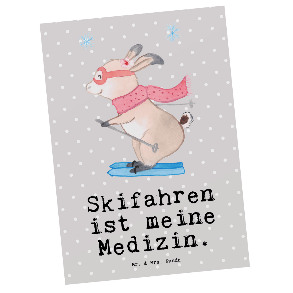 Postkarte Bär Skifahren Medizin Geschenkkarte, Grußkarte, Karte, Einladung, Ansichtskarte, Geburtstagskarte, Einladungskarte, Dankeskarte, Geschenk, Sport, Sportart, Hobby, Schenken, Danke, Dankeschön, Auszeichnung, Gewinn, Sportler, Ski fahren, Skifahren, Skisport, Skiwettbewerb, Skirennen