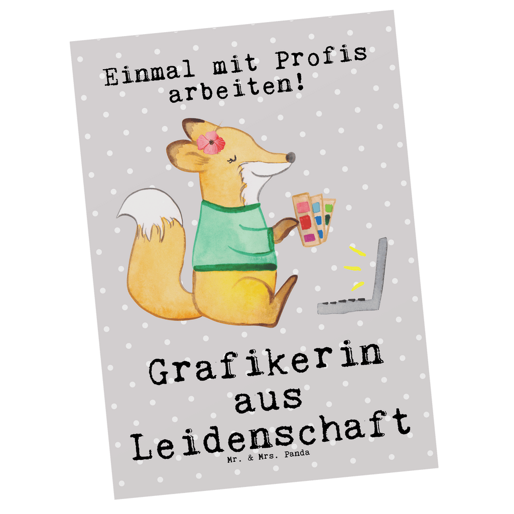 Postkarte Grafikerin aus Leidenschaft Geschenkkarte, Grußkarte, Karte, Einladung, Ansichtskarte, Geburtstagskarte, Einladungskarte, Dankeskarte, Beruf, Ausbildung, Jubiläum, Abschied, Rente, Kollege, Kollegin, Geschenk, Schenken, Arbeitskollege, Mitarbeiter, Firma, Danke, Dankeschön, Grafikerin, Designer, Mediengestalter, Grafikdesignerin