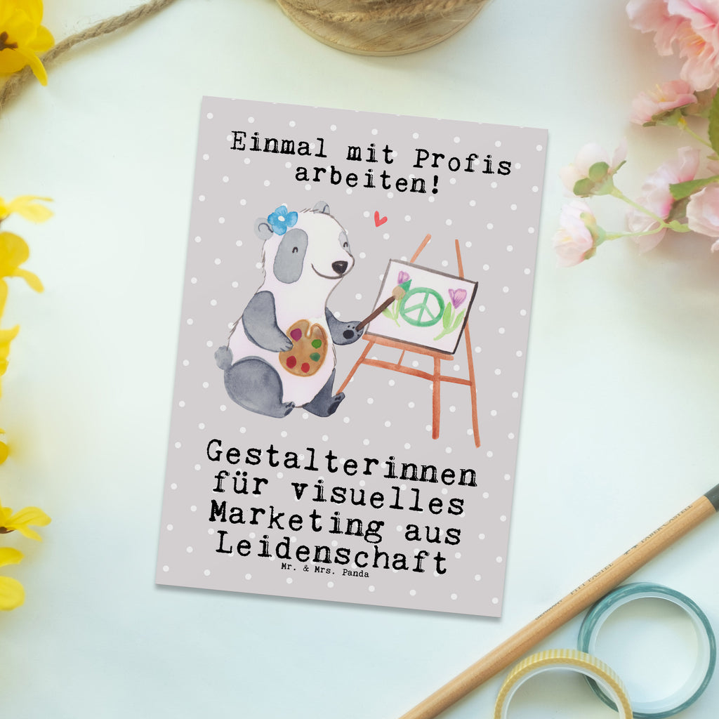 Postkarte Gestalterinnen für visuelles Marketing aus Leidenschaft Geschenkkarte, Grußkarte, Karte, Einladung, Ansichtskarte, Geburtstagskarte, Einladungskarte, Dankeskarte, Beruf, Ausbildung, Jubiläum, Abschied, Rente, Kollege, Kollegin, Geschenk, Schenken, Arbeitskollege, Mitarbeiter, Firma, Danke, Dankeschön
