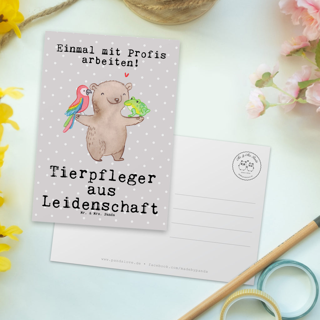 Postkarte Tierpfleger aus Leidenschaft Geschenkkarte, Grußkarte, Karte, Einladung, Ansichtskarte, Geburtstagskarte, Einladungskarte, Dankeskarte, Beruf, Ausbildung, Jubiläum, Abschied, Rente, Kollege, Kollegin, Geschenk, Schenken, Arbeitskollege, Mitarbeiter, Firma, Danke, Dankeschön