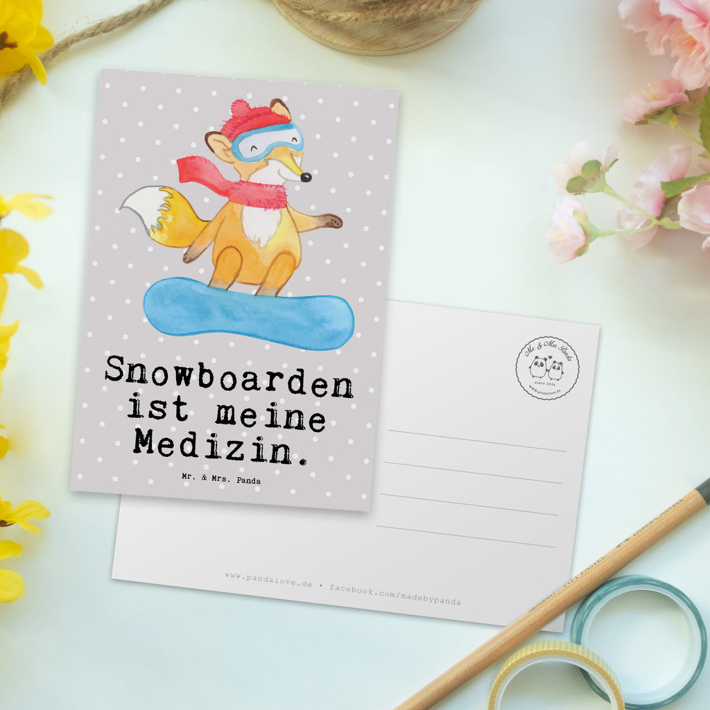 Postkarte Fuchs Snowboarden Medizin Geschenkkarte, Grußkarte, Karte, Einladung, Ansichtskarte, Geburtstagskarte, Einladungskarte, Dankeskarte, Geschenk, Sport, Sportart, Hobby, Schenken, Danke, Dankeschön, Auszeichnung, Gewinn, Sportler, Snowboard, snowboarden, Wintersport, Snowboardschule, Winterurlaub