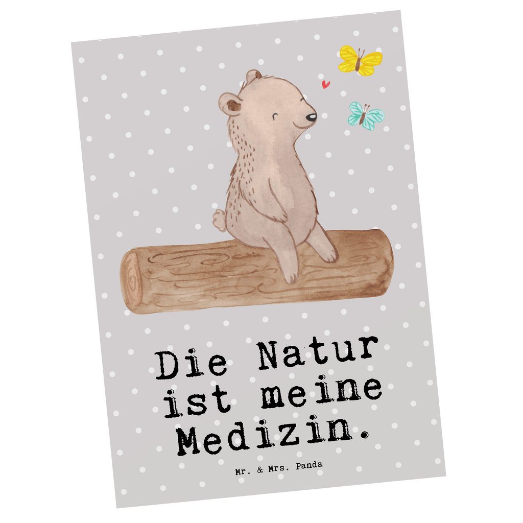 Postkarte Bär Naturliebhaber Medizin Geschenkkarte, Grußkarte, Karte, Einladung, Ansichtskarte, Geburtstagskarte, Einladungskarte, Dankeskarte, Geschenk, Sport, Sportart, Hobby, Schenken, Danke, Dankeschön, Auszeichnung, Gewinn, Sportler, Naturliebhaber, Outdoor, Wandern, Nature Lover