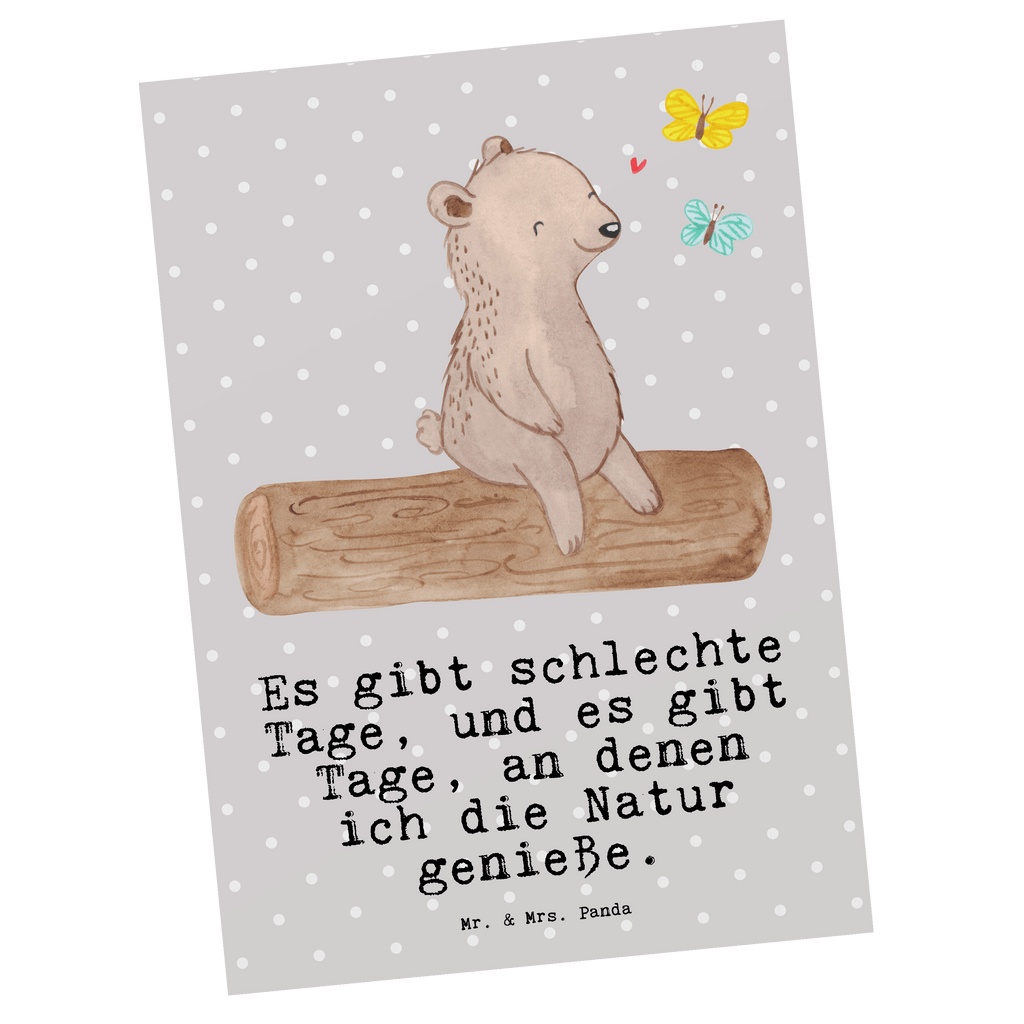 Postkarte Bär Naturliebhaber Tage Geschenkkarte, Grußkarte, Karte, Einladung, Ansichtskarte, Geburtstagskarte, Einladungskarte, Dankeskarte, Geschenk, Sport, Sportart, Hobby, Schenken, Danke, Dankeschön, Auszeichnung, Gewinn, Sportler, Naturliebhaber, Outdoor, Wandern, Nature Lover