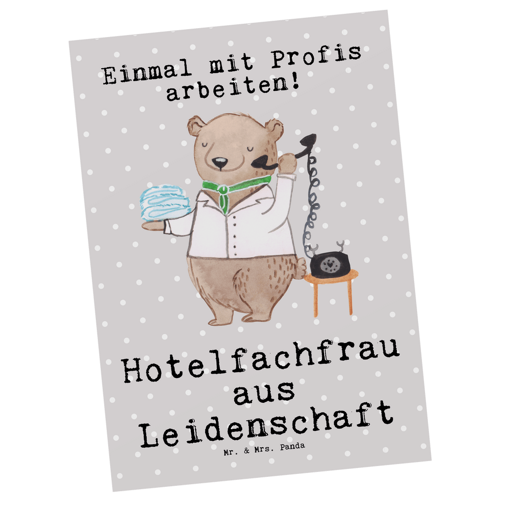 Postkarte Hotelfachfrau aus Leidenschaft Geschenkkarte, Grußkarte, Karte, Einladung, Ansichtskarte, Geburtstagskarte, Einladungskarte, Dankeskarte, Beruf, Ausbildung, Jubiläum, Abschied, Rente, Kollege, Kollegin, Geschenk, Schenken, Arbeitskollege, Mitarbeiter, Firma, Danke, Dankeschön, Hotelfachfrau, Hotelkauffrau, Hotelfachangestellte, Hotelier, Hoteleröffnung