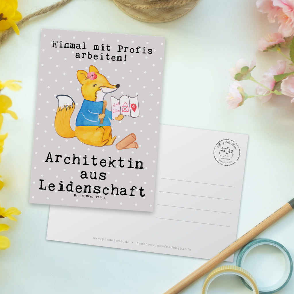 Postkarte Architektin aus Leidenschaft Geschenkkarte, Grußkarte, Karte, Einladung, Ansichtskarte, Geburtstagskarte, Einladungskarte, Dankeskarte, Beruf, Ausbildung, Jubiläum, Abschied, Rente, Kollege, Kollegin, Geschenk, Schenken, Arbeitskollege, Mitarbeiter, Firma, Danke, Dankeschön, Architektin, Innenarchitektin, Architekturbüro