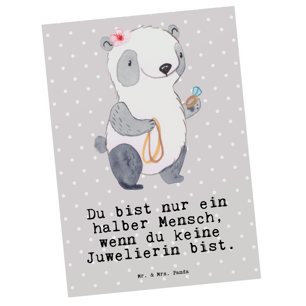 Postkarte Juwelierin mit Herz Geschenkkarte, Grußkarte, Karte, Einladung, Ansichtskarte, Geburtstagskarte, Einladungskarte, Dankeskarte, Beruf, Ausbildung, Jubiläum, Abschied, Rente, Kollege, Kollegin, Geschenk, Schenken, Arbeitskollege, Mitarbeiter, Firma, Danke, Dankeschön, Juwelierin, Goldschmiedin, Schmuckwarenhändlerin, Schmuckgeschäft, Eröffnung