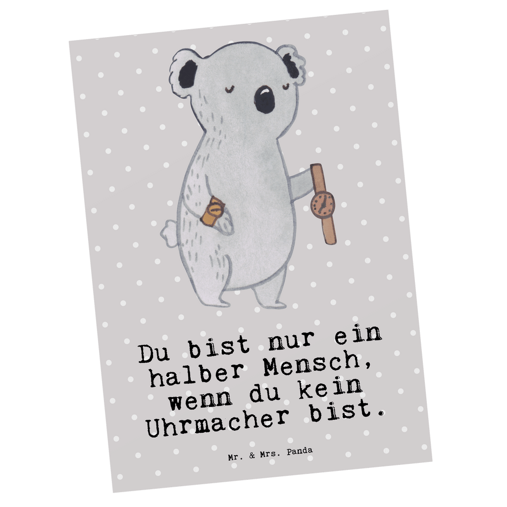 Postkarte Uhrmacher mit Herz Geschenkkarte, Grußkarte, Karte, Einladung, Ansichtskarte, Geburtstagskarte, Einladungskarte, Beruf, Ausbildung, Jubiläum, Abschied, Rente, Kollege, Kollegin, Geschenk, Schenken, Arbeitskollege, Mitarbeiter, Firma, Danke, Dankeschön