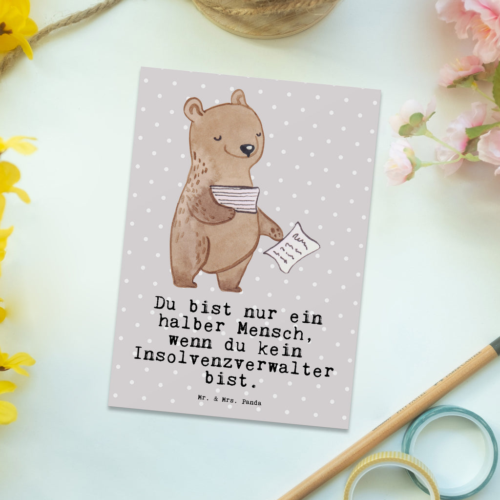 Postkarte Insolvenzverwalter mit Herz Geschenkkarte, Grußkarte, Karte, Einladung, Ansichtskarte, Geburtstagskarte, Einladungskarte, Beruf, Ausbildung, Jubiläum, Abschied, Rente, Kollege, Kollegin, Geschenk, Schenken, Arbeitskollege, Mitarbeiter, Firma, Danke, Dankeschön