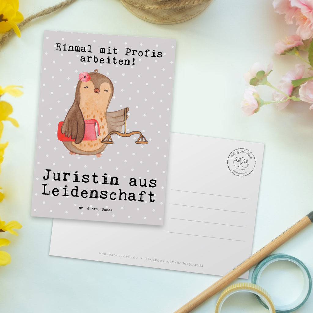 Postkarte Juristin aus Leidenschaft Geschenkkarte, Grußkarte, Karte, Einladung, Ansichtskarte, Geburtstagskarte, Einladungskarte, Dankeskarte, Beruf, Ausbildung, Jubiläum, Abschied, Rente, Kollege, Kollegin, Geschenk, Schenken, Arbeitskollege, Mitarbeiter, Firma, Danke, Dankeschön, Juristin, Anwältin, Jura Studium, Master of laws, Staatsexamen, Jurastudent, Anwaltskanzlei