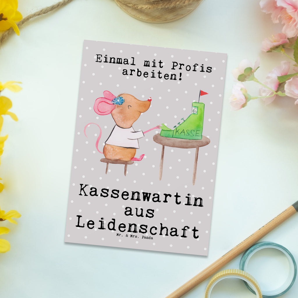 Postkarte Kassenwartin aus Leidenschaft Geschenkkarte, Grußkarte, Karte, Einladung, Ansichtskarte, Geburtstagskarte, Einladungskarte, Dankeskarte, Beruf, Ausbildung, Jubiläum, Abschied, Rente, Kollege, Kollegin, Geschenk, Schenken, Arbeitskollege, Mitarbeiter, Firma, Danke, Dankeschön, Kassenwartin, Schatzmeisterin, Verein