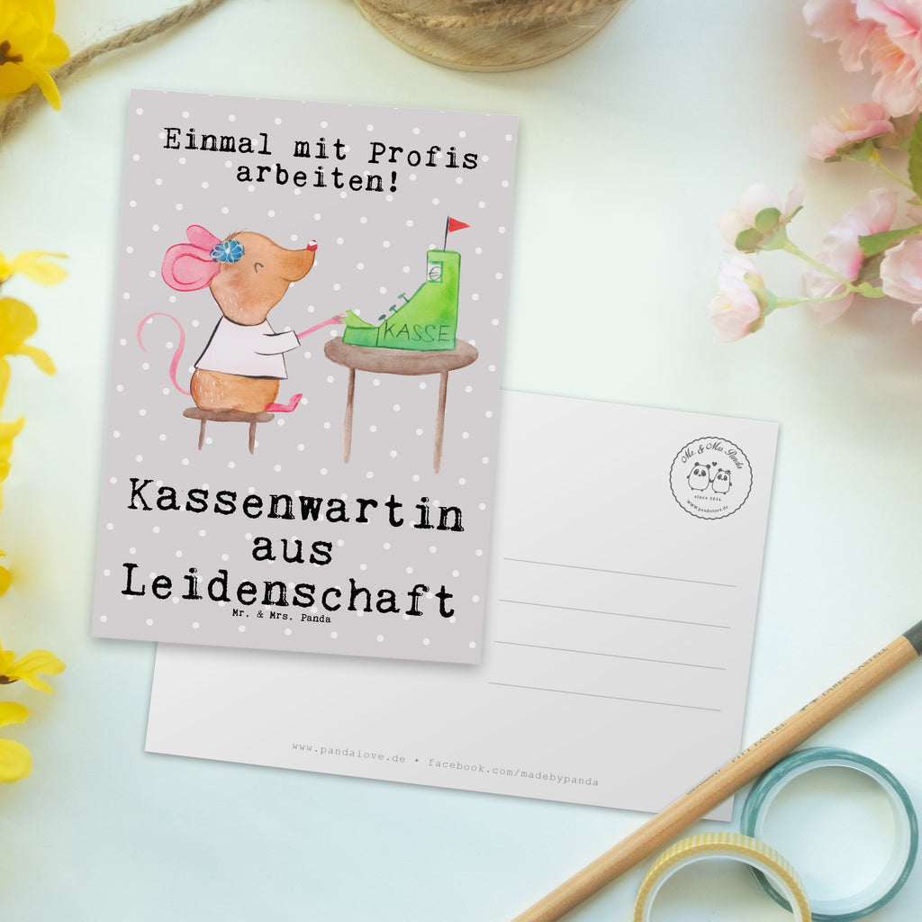 Postkarte Kassenwartin aus Leidenschaft Geschenkkarte, Grußkarte, Karte, Einladung, Ansichtskarte, Geburtstagskarte, Einladungskarte, Dankeskarte, Beruf, Ausbildung, Jubiläum, Abschied, Rente, Kollege, Kollegin, Geschenk, Schenken, Arbeitskollege, Mitarbeiter, Firma, Danke, Dankeschön, Kassenwartin, Schatzmeisterin, Verein