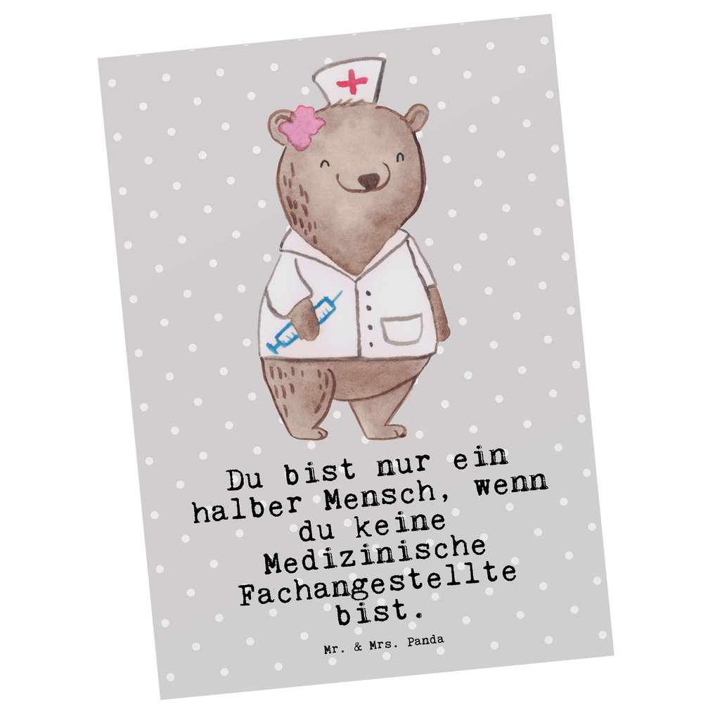 Postkarte Medizinische Fachangestellte mit Herz Geschenkkarte, Grußkarte, Karte, Einladung, Ansichtskarte, Geburtstagskarte, Einladungskarte, Dankeskarte, Beruf, Ausbildung, Jubiläum, Abschied, Rente, Kollege, Kollegin, Geschenk, Schenken, Arbeitskollege, Mitarbeiter, Firma, Danke, Dankeschön, Arzthelferin, Medizinische Fachangestellte, Sprechstundenhilfe