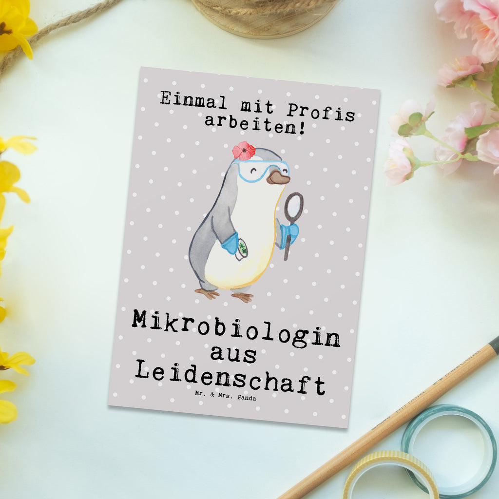 Postkarte Mikrobiologin aus Leidenschaft Geschenkkarte, Grußkarte, Karte, Einladung, Ansichtskarte, Geburtstagskarte, Einladungskarte, Dankeskarte, Beruf, Ausbildung, Jubiläum, Abschied, Rente, Kollege, Kollegin, Geschenk, Schenken, Arbeitskollege, Mitarbeiter, Firma, Danke, Dankeschön, Mikrobiologin, Naturwissenschaftlerin, Labor, Forschung