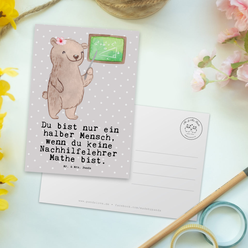 Postkarte Nachhilfelehrer Mathe mit Herz Geschenkkarte, Grußkarte, Karte, Einladung, Ansichtskarte, Geburtstagskarte, Einladungskarte, Dankeskarte, Beruf, Ausbildung, Jubiläum, Abschied, Rente, Kollege, Kollegin, Geschenk, Schenken, Arbeitskollege, Mitarbeiter, Firma, Danke, Dankeschön, Mathematik Nachhilfelehrer, Mathe Nachhilfe, Nachhilfeunterrricht