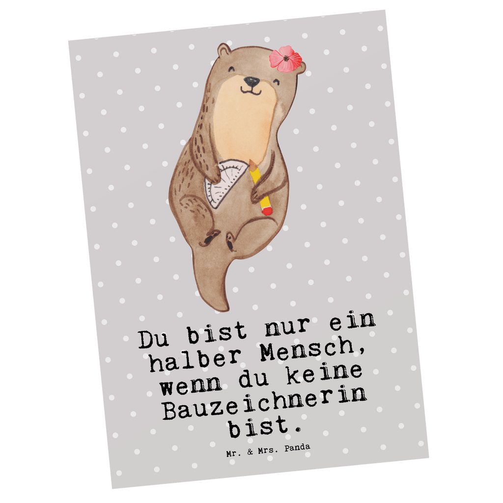 Postkarte Bauzeichnerin mit Herz Geschenkkarte, Grußkarte, Karte, Einladung, Ansichtskarte, Geburtstagskarte, Einladungskarte, Dankeskarte, Beruf, Ausbildung, Jubiläum, Abschied, Rente, Kollege, Kollegin, Geschenk, Schenken, Arbeitskollege, Mitarbeiter, Firma, Danke, Dankeschön