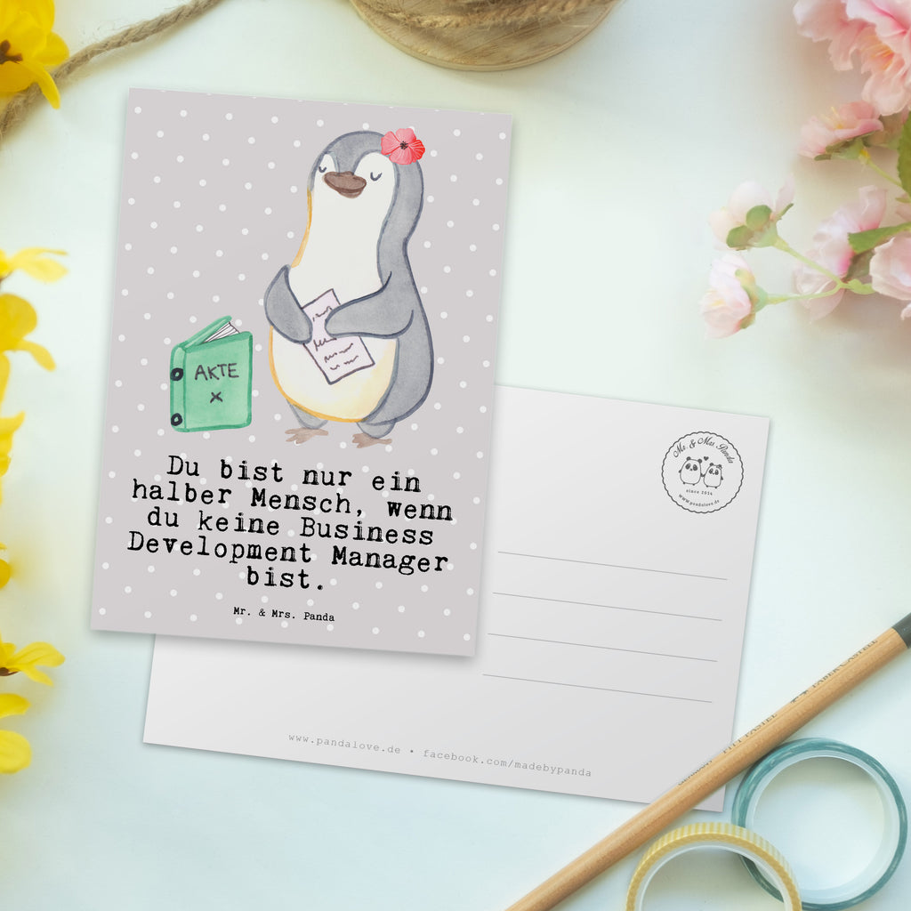 Postkarte Business Development Manager mit Herz Geschenkkarte, Grußkarte, Karte, Einladung, Ansichtskarte, Geburtstagskarte, Einladungskarte, Beruf, Ausbildung, Jubiläum, Abschied, Rente, Kollege, Kollegin, Geschenk, Schenken, Arbeitskollege, Mitarbeiter, Firma, Danke, Dankeschön