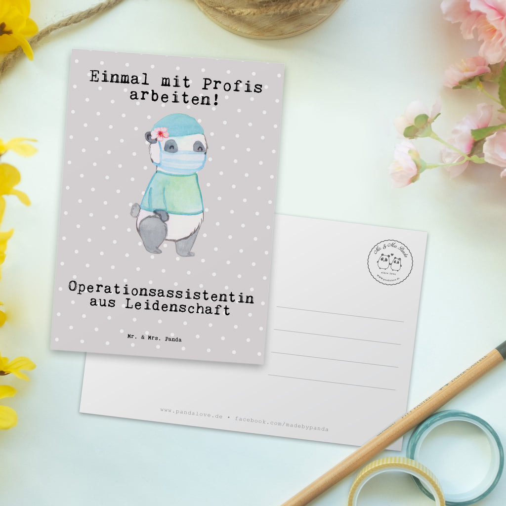 Postkarte Operationsassistentin aus Leidenschaft Geschenkkarte, Grußkarte, Karte, Einladung, Ansichtskarte, Geburtstagskarte, Einladungskarte, Beruf, Ausbildung, Jubiläum, Abschied, Rente, Kollege, Kollegin, Geschenk, Schenken, Arbeitskollege, Mitarbeiter, Firma, Danke, Dankeschön, Operationsassistentin, Operationstechnische Assistentin, OTA, OP Assistentin, Operationsassistenz