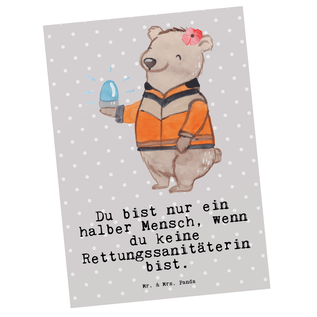 Postkarte Rettungssanitäterin mit Herz Geschenkkarte, Grußkarte, Karte, Einladung, Ansichtskarte, Geburtstagskarte, Einladungskarte, Dankeskarte, Beruf, Ausbildung, Jubiläum, Abschied, Rente, Kollege, Kollegin, Geschenk, Schenken, Arbeitskollege, Mitarbeiter, Firma, Danke, Dankeschön