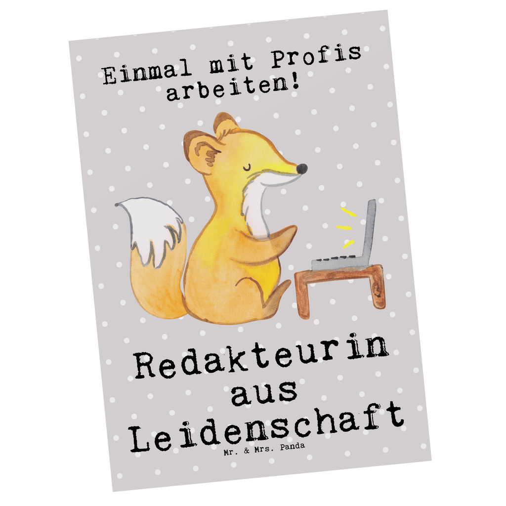 Postkarte Redakteurin aus Leidenschaft Geschenkkarte, Grußkarte, Karte, Einladung, Ansichtskarte, Geburtstagskarte, Einladungskarte, Beruf, Ausbildung, Jubiläum, Abschied, Rente, Kollege, Kollegin, Geschenk, Schenken, Arbeitskollege, Mitarbeiter, Firma, Danke, Dankeschön, Online, Redakteurin, Referentin, Journalistin