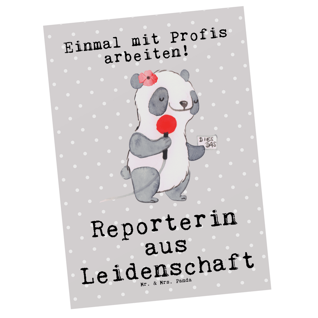 Postkarte Reporterin aus Leidenschaft Geschenkkarte, Grußkarte, Karte, Einladung, Ansichtskarte, Geburtstagskarte, Einladungskarte, Dankeskarte, Beruf, Ausbildung, Jubiläum, Abschied, Rente, Kollege, Kollegin, Geschenk, Schenken, Arbeitskollege, Mitarbeiter, Firma, Danke, Dankeschön