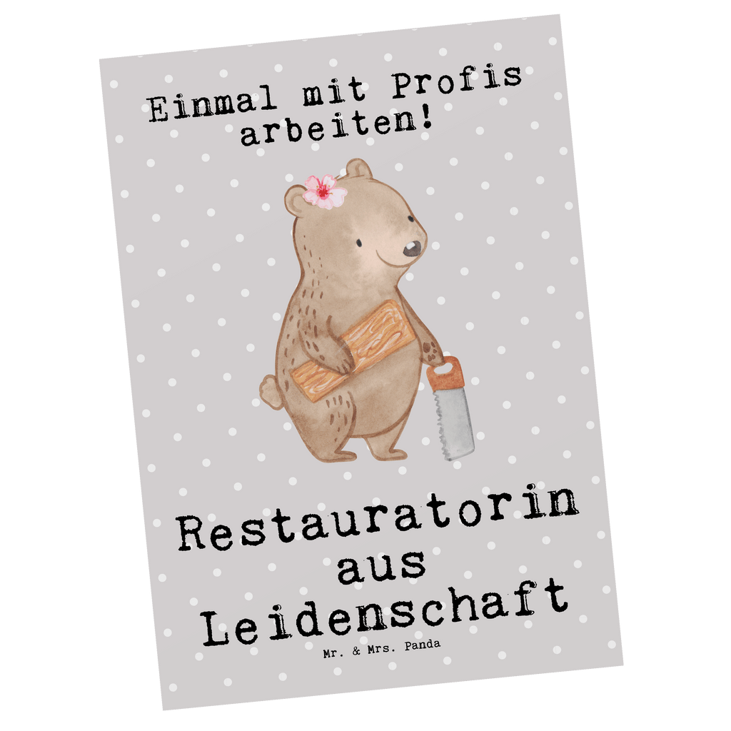 Postkarte Restauratorin aus Leidenschaft Geschenkkarte, Grußkarte, Karte, Einladung, Ansichtskarte, Geburtstagskarte, Einladungskarte, Beruf, Ausbildung, Jubiläum, Abschied, Rente, Kollege, Kollegin, Geschenk, Schenken, Arbeitskollege, Mitarbeiter, Firma, Danke, Dankeschön