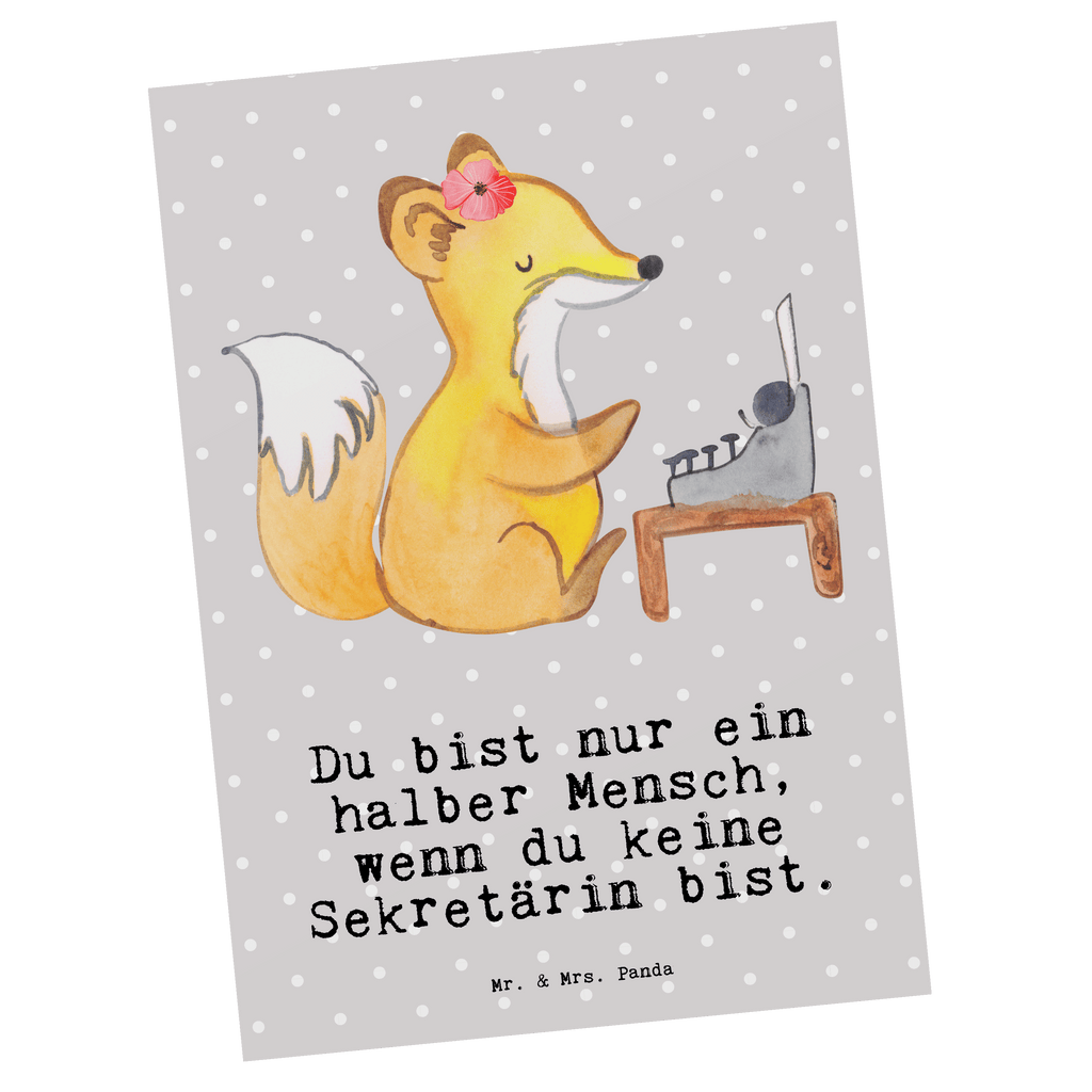 Postkarte Sekretärin mit Herz Geschenkkarte, Grußkarte, Karte, Einladung, Ansichtskarte, Geburtstagskarte, Einladungskarte, Dankeskarte, Beruf, Ausbildung, Jubiläum, Abschied, Rente, Kollege, Kollegin, Geschenk, Schenken, Arbeitskollege, Mitarbeiter, Firma, Danke, Dankeschön