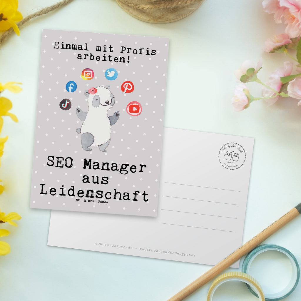 Postkarte SEO Manager aus Leidenschaft Geschenkkarte, Grußkarte, Karte, Einladung, Ansichtskarte, Geburtstagskarte, Einladungskarte, Beruf, Ausbildung, Jubiläum, Abschied, Rente, Kollege, Kollegin, Geschenk, Schenken, Arbeitskollege, Mitarbeiter, Firma, Danke, Dankeschön, SEO Manager, Suchmaschinenoptimierung, Digital Marketing