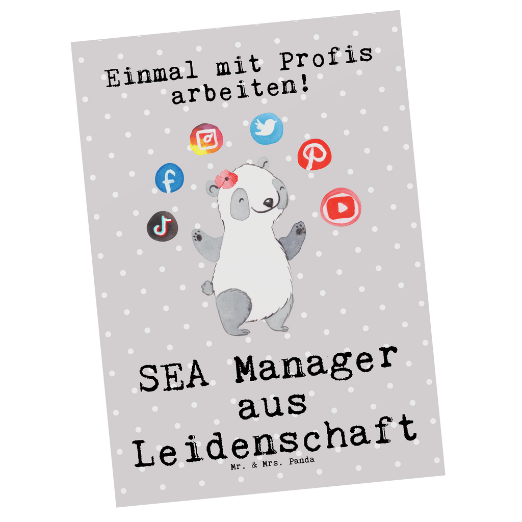 Postkarte SEA Manager aus Leidenschaft Geschenkkarte, Grußkarte, Karte, Einladung, Ansichtskarte, Geburtstagskarte, Einladungskarte, Beruf, Ausbildung, Jubiläum, Abschied, Rente, Kollege, Kollegin, Geschenk, Schenken, Arbeitskollege, Mitarbeiter, Firma, Danke, Dankeschön, SEA Manager, Suchmaschinenwerbung, Suchmaschinenmarketing