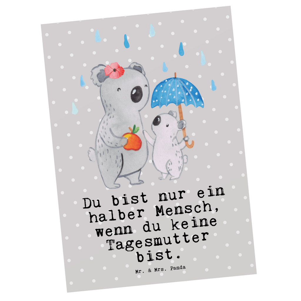 Postkarte Tagesmutter mit Herz Geschenkkarte, Grußkarte, Karte, Einladung, Ansichtskarte, Geburtstagskarte, Einladungskarte, Dankeskarte, Beruf, Ausbildung, Jubiläum, Abschied, Rente, Kollege, Kollegin, Geschenk, Schenken, Arbeitskollege, Mitarbeiter, Firma, Danke, Dankeschön