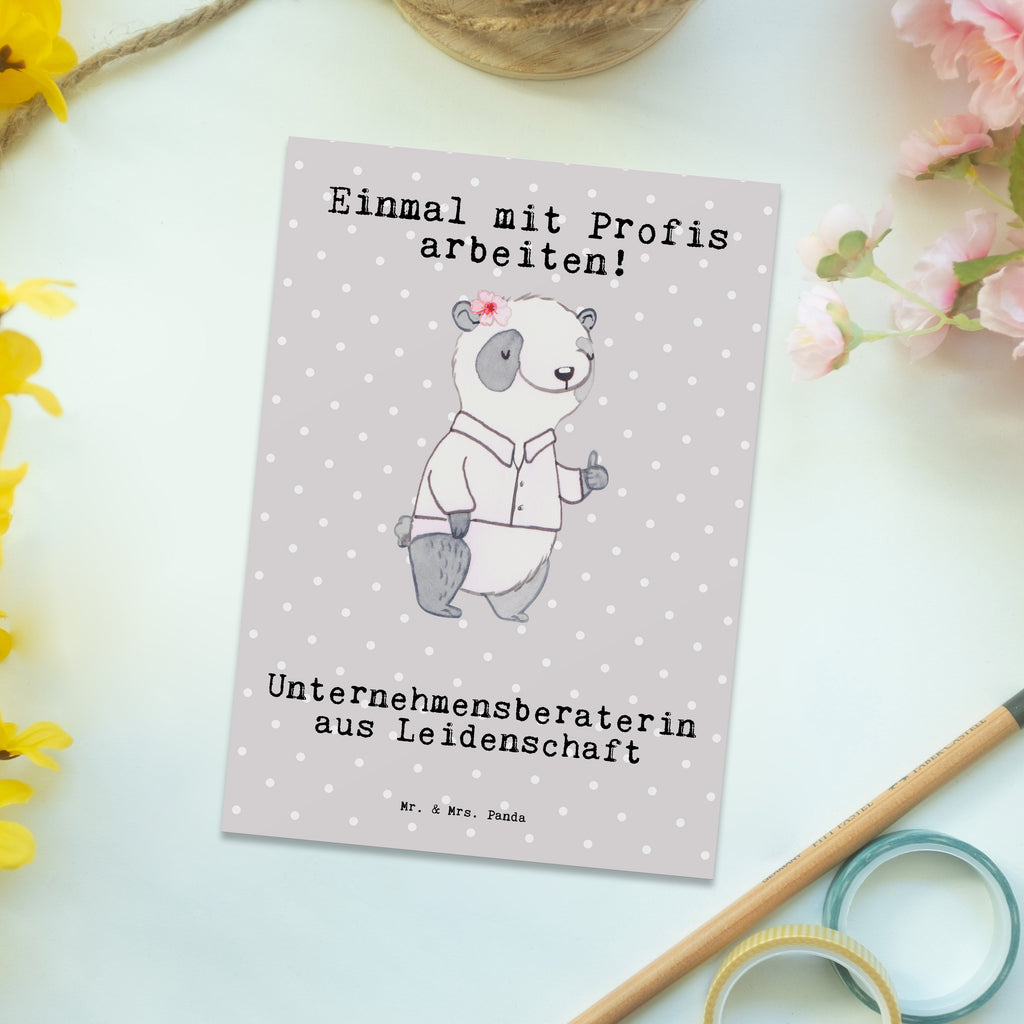 Postkarte Unternehmensberaterin aus Leidenschaft Geschenkkarte, Grußkarte, Karte, Einladung, Ansichtskarte, Geburtstagskarte, Einladungskarte, Dankeskarte, Beruf, Ausbildung, Jubiläum, Abschied, Rente, Kollege, Kollegin, Geschenk, Schenken, Arbeitskollege, Mitarbeiter, Firma, Danke, Dankeschön