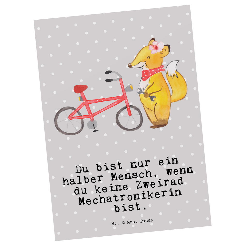 Postkarte Zweirad Mechatronikerin mit Herz Geschenkkarte, Grußkarte, Karte, Einladung, Ansichtskarte, Geburtstagskarte, Einladungskarte, Dankeskarte, Beruf, Ausbildung, Jubiläum, Abschied, Rente, Kollege, Kollegin, Geschenk, Schenken, Arbeitskollege, Mitarbeiter, Firma, Danke, Dankeschön