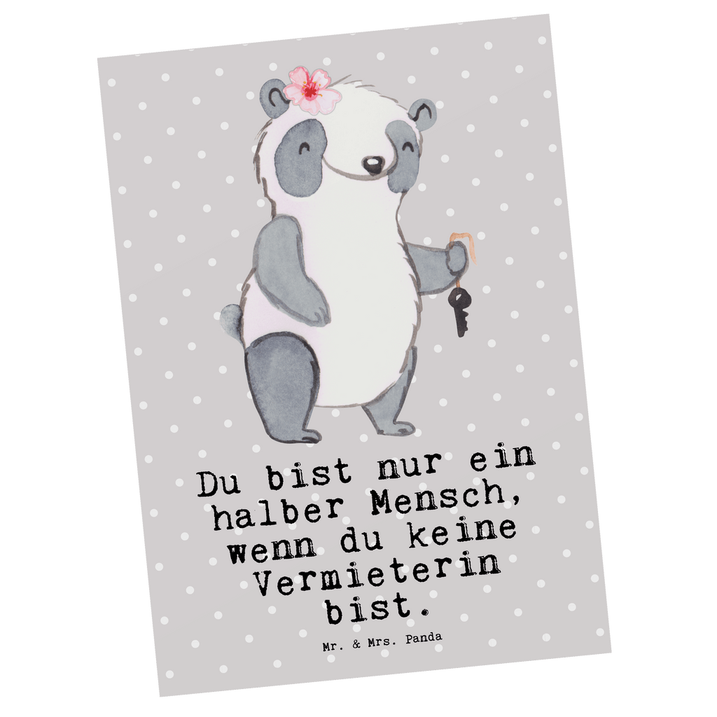 Postkarte Vermieterin mit Herz Geschenkkarte, Grußkarte, Karte, Einladung, Ansichtskarte, Geburtstagskarte, Einladungskarte, Beruf, Ausbildung, Jubiläum, Abschied, Rente, Kollege, Kollegin, Geschenk, Schenken, Arbeitskollege, Mitarbeiter, Firma, Danke, Dankeschön