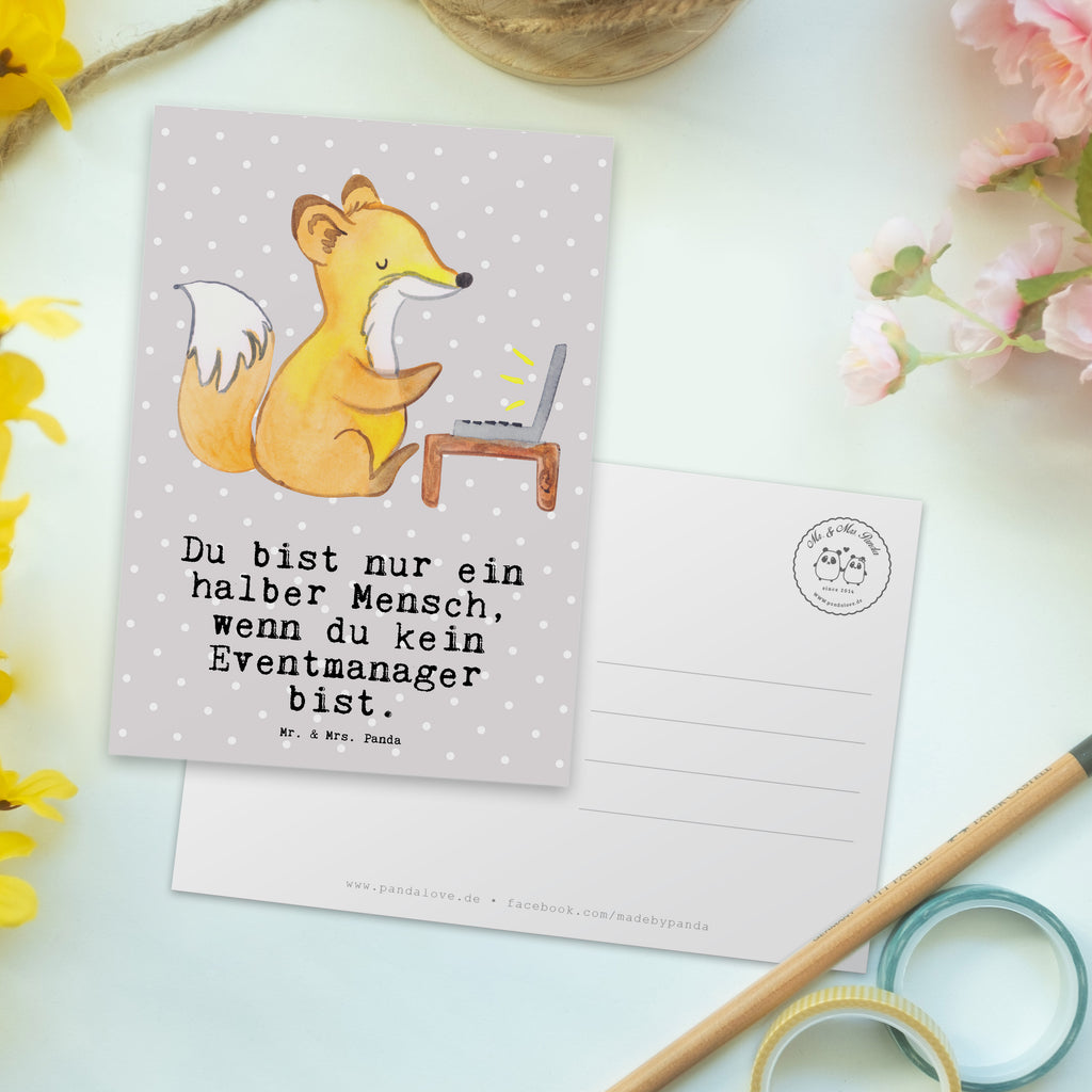 Postkarte Eventmanager mit Herz Geschenkkarte, Grußkarte, Karte, Einladung, Ansichtskarte, Geburtstagskarte, Einladungskarte, Dankeskarte, Beruf, Ausbildung, Jubiläum, Abschied, Rente, Kollege, Kollegin, Geschenk, Schenken, Arbeitskollege, Mitarbeiter, Firma, Danke, Dankeschön, Eventmanager, Veranstalter, Promoter
