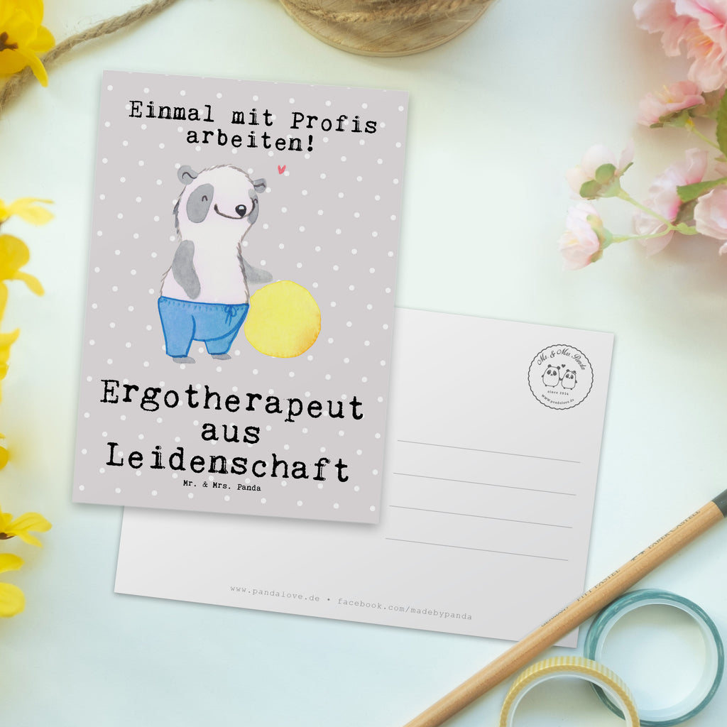 Postkarte Ergotherapeut aus Leidenschaft Geschenkkarte, Grußkarte, Karte, Einladung, Ansichtskarte, Geburtstagskarte, Einladungskarte, Beruf, Ausbildung, Jubiläum, Abschied, Rente, Kollege, Kollegin, Geschenk, Schenken, Arbeitskollege, Mitarbeiter, Firma, Danke, Dankeschön, Ergotherapeut, Ergotherapie