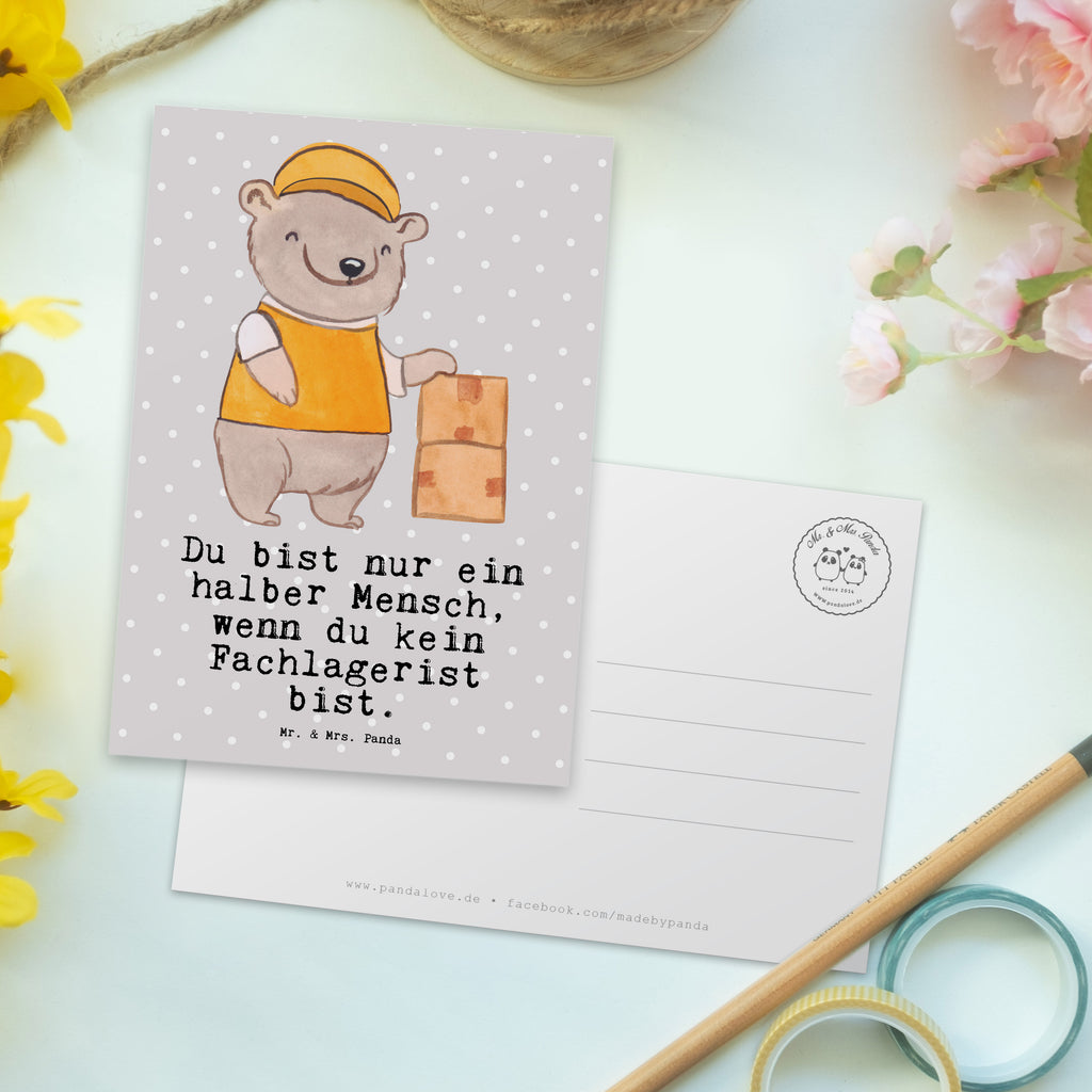 Postkarte Fachlagerist mit Herz Geschenkkarte, Grußkarte, Karte, Einladung, Ansichtskarte, Geburtstagskarte, Einladungskarte, Dankeskarte, Beruf, Ausbildung, Jubiläum, Abschied, Rente, Kollege, Kollegin, Geschenk, Schenken, Arbeitskollege, Mitarbeiter, Firma, Danke, Dankeschön, Lagerarbeiter, Fachlagerist, Lagerist, Lagerverwalter