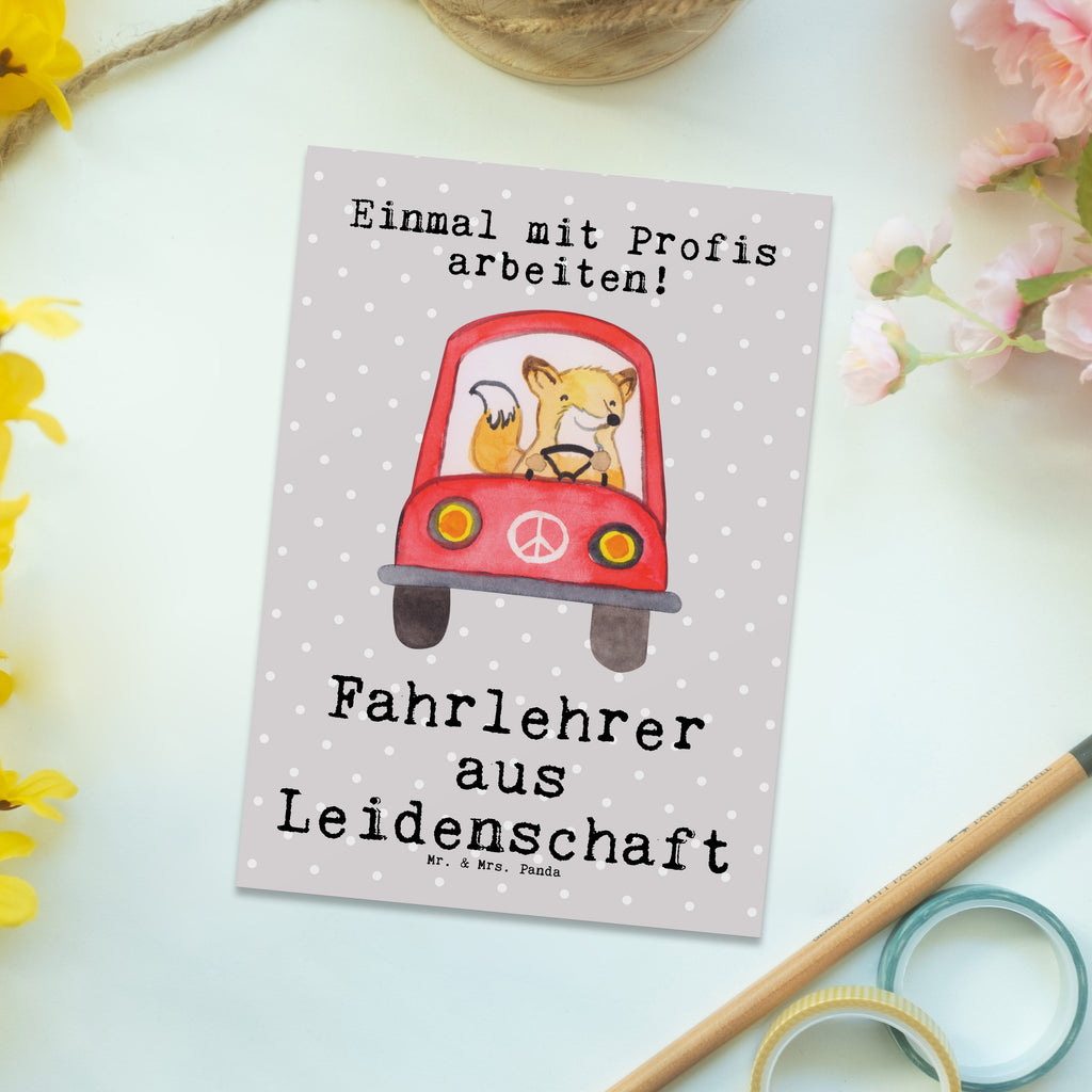 Postkarte Fahrlehrer aus Leidenschaft Geschenkkarte, Grußkarte, Karte, Einladung, Ansichtskarte, Geburtstagskarte, Einladungskarte, Dankeskarte, Beruf, Ausbildung, Jubiläum, Abschied, Rente, Kollege, Kollegin, Geschenk, Schenken, Arbeitskollege, Mitarbeiter, Firma, Danke, Dankeschön, Fahrlehrer, Fahrschule, Fahrschullehrer