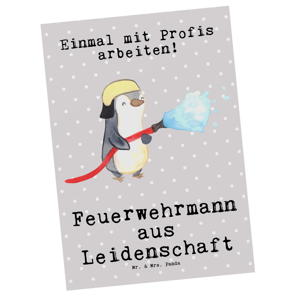 Postkarte Feuerwehrmann aus Leidenschaft Geschenkkarte, Grußkarte, Karte, Einladung, Ansichtskarte, Geburtstagskarte, Einladungskarte, Dankeskarte, Beruf, Ausbildung, Jubiläum, Abschied, Rente, Kollege, Kollegin, Geschenk, Schenken, Arbeitskollege, Mitarbeiter, Firma, Danke, Dankeschön, Feuerwehrmann, Feuerwehrhauptmann, Brandschutz, Feuerwehr, freiwillige Feuerwehr
