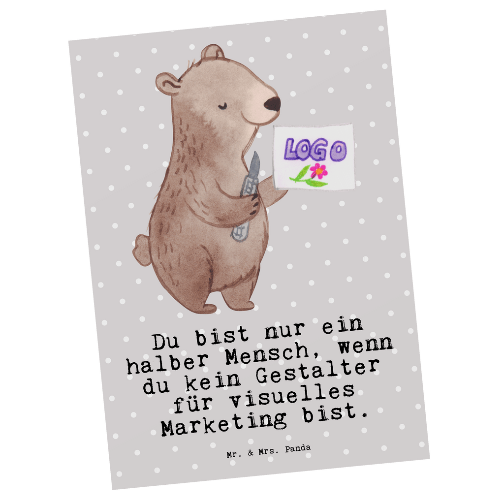 Postkarte Gestalter für visuelles Marketing mit Herz Geschenkkarte, Grußkarte, Karte, Einladung, Ansichtskarte, Geburtstagskarte, Einladungskarte, Dankeskarte, Beruf, Ausbildung, Jubiläum, Abschied, Rente, Kollege, Kollegin, Geschenk, Schenken, Arbeitskollege, Mitarbeiter, Firma, Danke, Dankeschön