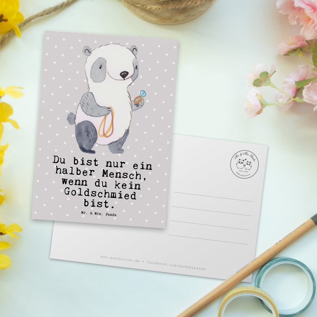 Postkarte Goldschmied mit Herz Geschenkkarte, Grußkarte, Karte, Einladung, Ansichtskarte, Geburtstagskarte, Einladungskarte, Dankeskarte, Beruf, Ausbildung, Jubiläum, Abschied, Rente, Kollege, Kollegin, Geschenk, Schenken, Arbeitskollege, Mitarbeiter, Firma, Danke, Dankeschön, Juwelier, Goldschmied, Schmied, Schmuckwarenhändler, Schmuckgeschäft, Eröffnung