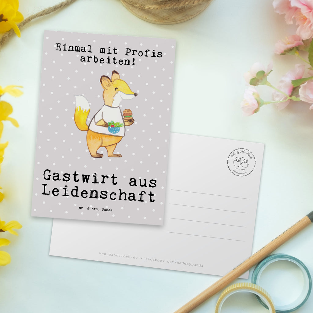 Postkarte Gastwirt aus Leidenschaft Geschenkkarte, Grußkarte, Karte, Einladung, Ansichtskarte, Geburtstagskarte, Einladungskarte, Dankeskarte, Beruf, Ausbildung, Jubiläum, Abschied, Rente, Kollege, Kollegin, Geschenk, Schenken, Arbeitskollege, Mitarbeiter, Firma, Danke, Dankeschön, Kneipenwirt, Gastwirt, Gaststätte, Kneipe, Eröffnung, Barkeeper, Bartender, Rum, Bar