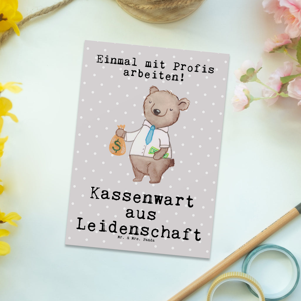 Postkarte Kassenwart aus Leidenschaft Geschenkkarte, Grußkarte, Karte, Einladung, Ansichtskarte, Geburtstagskarte, Einladungskarte, Dankeskarte, Beruf, Ausbildung, Jubiläum, Abschied, Rente, Kollege, Kollegin, Geschenk, Schenken, Arbeitskollege, Mitarbeiter, Firma, Danke, Dankeschön, Kassenwart, Schatzmeister, Verein