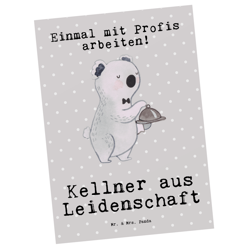 Postkarte Kellner aus Leidenschaft Geschenkkarte, Grußkarte, Karte, Einladung, Ansichtskarte, Geburtstagskarte, Einladungskarte, Dankeskarte, Beruf, Ausbildung, Jubiläum, Abschied, Rente, Kollege, Kollegin, Geschenk, Schenken, Arbeitskollege, Mitarbeiter, Firma, Danke, Dankeschön, Kellner, Servicekraft, Restaurant, Ober