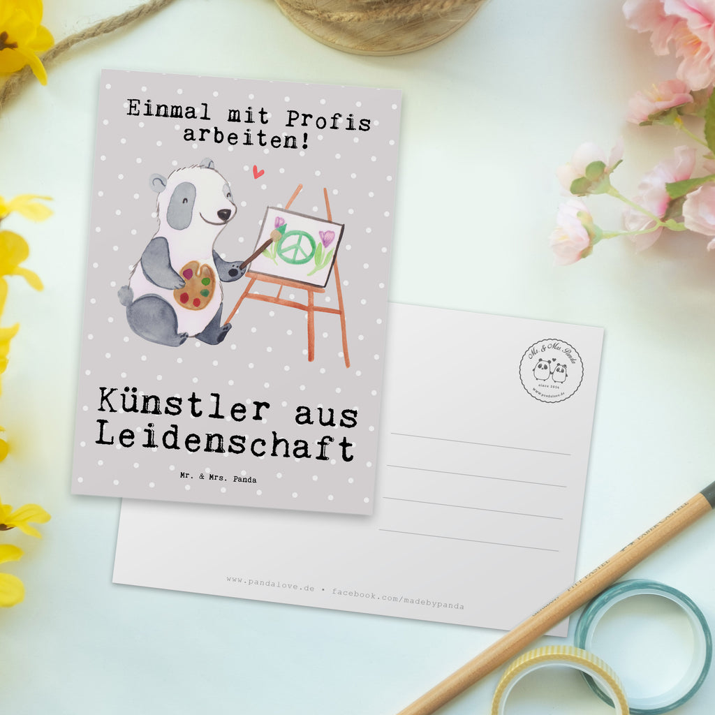 Postkarte Künstler aus Leidenschaft Geschenkkarte, Grußkarte, Karte, Einladung, Ansichtskarte, Geburtstagskarte, Einladungskarte, Dankeskarte, Beruf, Ausbildung, Jubiläum, Abschied, Rente, Kollege, Kollegin, Geschenk, Schenken, Arbeitskollege, Mitarbeiter, Firma, Danke, Dankeschön, Künstler, Maler, Kunstmaler, Galerie Eröffnung, Kunstschule