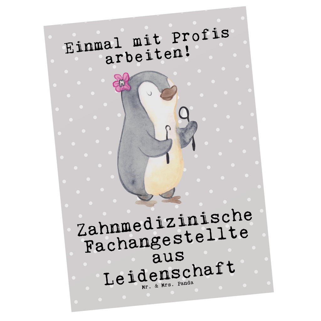 Postkarte Zahnmedizinische Fachangestellte aus Leidenschaft Geschenkkarte, Grußkarte, Karte, Einladung, Ansichtskarte, Geburtstagskarte, Einladungskarte, Beruf, Ausbildung, Jubiläum, Abschied, Rente, Kollege, Kollegin, Geschenk, Schenken, Arbeitskollege, Mitarbeiter, Firma, Danke, Dankeschön