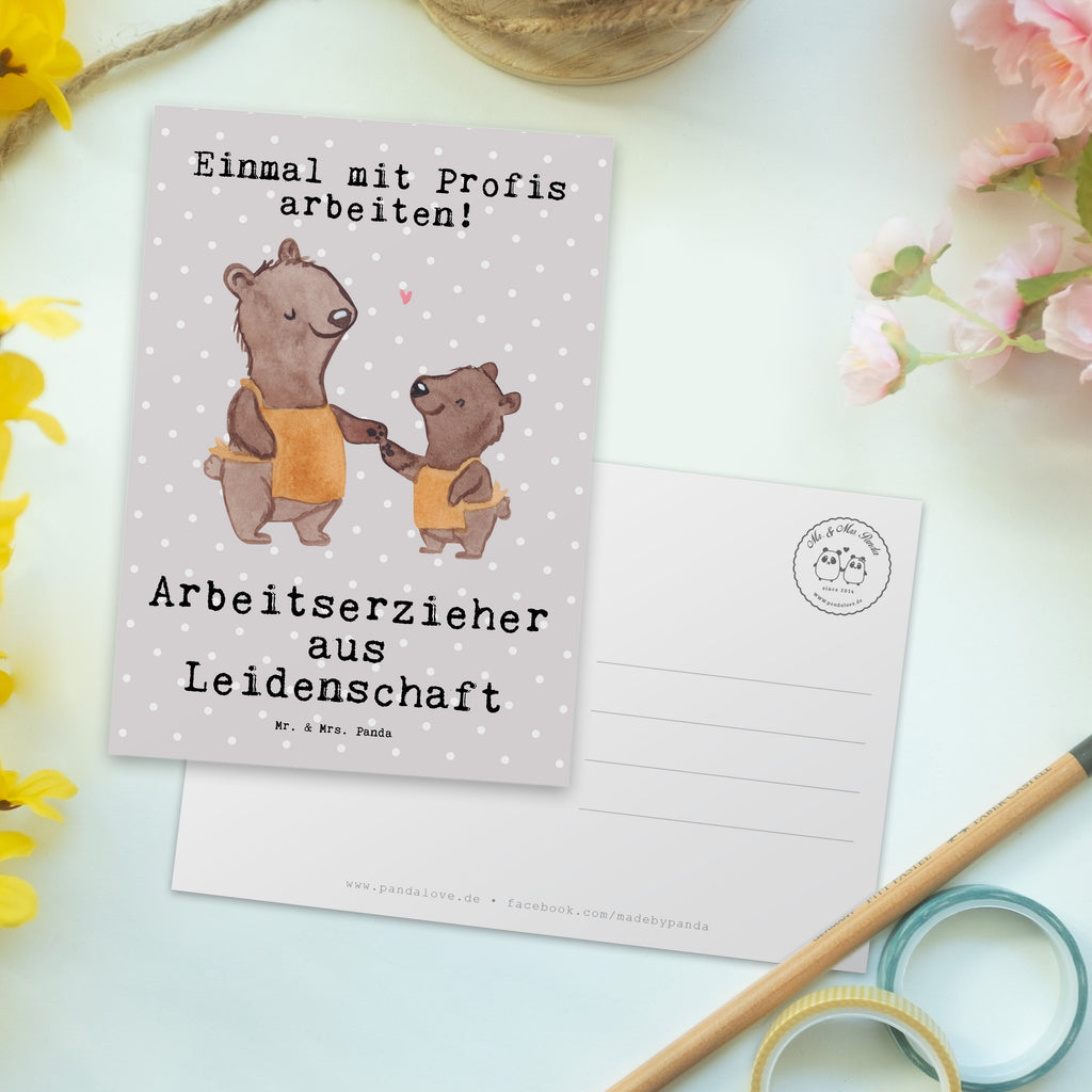 Postkarte Arbeitserzieher aus Leidenschaft Geschenkkarte, Grußkarte, Karte, Einladung, Ansichtskarte, Geburtstagskarte, Einladungskarte, Beruf, Ausbildung, Jubiläum, Abschied, Rente, Kollege, Kollegin, Geschenk, Schenken, Arbeitskollege, Mitarbeiter, Firma, Danke, Dankeschön, Arbeitserzieher, Arbeitspädagoge, Studium