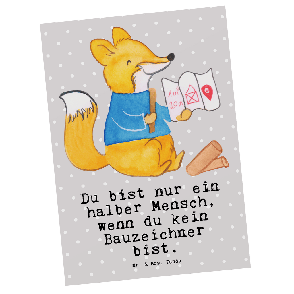 Postkarte Bauzeichner mit Herz Geschenkkarte, Grußkarte, Karte, Einladung, Ansichtskarte, Geburtstagskarte, Einladungskarte, Dankeskarte, Beruf, Ausbildung, Jubiläum, Abschied, Rente, Kollege, Kollegin, Geschenk, Schenken, Arbeitskollege, Mitarbeiter, Firma, Danke, Dankeschön